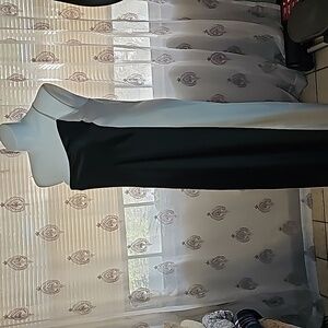 Banana Republic Black and Creme Satin Dress Size XL